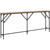 vidaXL Wandtafel artisanaal eikenkleurig 180 x 23 x 75 cm