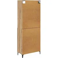 vidaXL Highboard Artisan Eiken 69,5 x 34 x 180 cm Bewerkt hout