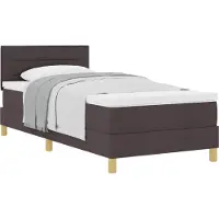 vidaXL Boxspring bed met kussen Donkerbruin 80 x 200 cm Stof