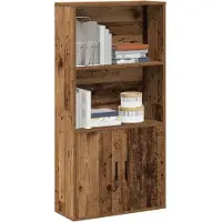vidaXL Boekenkast 60x24x120 cm bewerkt hout oud houtkleurig