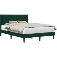 vidaXL Bedframe met hoofdeinde Donkergroen 140 x 200 cm Fluweel
