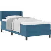 vidaXL Boxspringbed met matras, donkerblauw, 200 x 80 cm, polyester