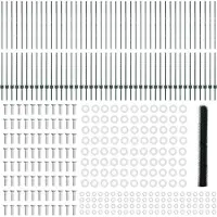 vidaXL zeshoekig gaasgek met palen 100 x 1,6 m PVC-Coated Staal Groen
