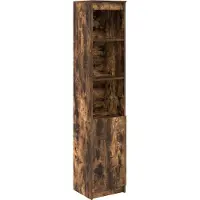 vidaXL Hoge kast 37,5x35x180 cm spaanplaat gerookt eikenkleurig