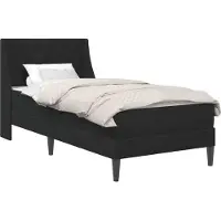 vidaXL Bedframe met matras met matras Zwart 90 x 200 cm Fluweel