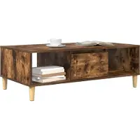 vidaXL Salontafel Rook Eiken 102 x 55 x 35 cm Bewerkt hout