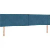 vidaXL Hoofdbord Donkerblauw 200 cm Fluweel