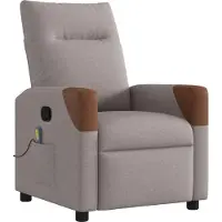vidaXL Massagestoel verstelbaar stof taupe