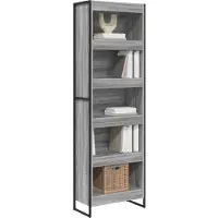 vidaXL Boekenkast 60 x 30 x 189,5 cm Bewerkt hout Grijs Sonoma