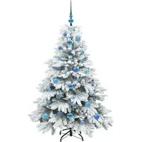 vidaXL Kunstkerstboom met 150 LED met standaard Wit 150 cm PE en PVC