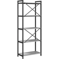 vidaXL Boekenplank 60 x 30 x 155 cm Bewerkt hout Grijs sonoma