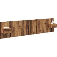 vidaXL Hoofdeinde Met Kast 3 st Oud Hout Bewerkt hout