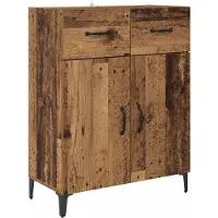 vidaXL Highboard Oud Hout 69,5 x 34 x 180 cm Bewerkt hout