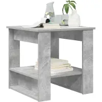 vidaXL Salontafel Beton Grijs 51 x 50 x 50 cm Bewerkt hout