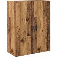 vidaXL Highboard 2 st Oud Hout 69,5 x 34 x 180 cm Bewerkt hout
