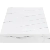 vidaXL Wandplank 2 st Wit Marmer 60 x 23,5 x 3,8 cm Bewerkt hout