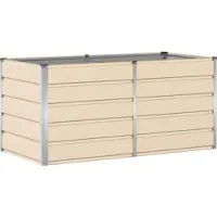 vidaXL Plantenbak Ivoor 160 x 80 x 75 cm Staal