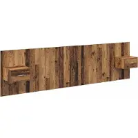 vidaXL Hoofdeinde Met Kast 3 st Oud Hout Bewerkt hout