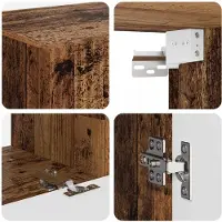 vidaXL Tv-meubelset 6 st Oud hout Bewerkt hout
