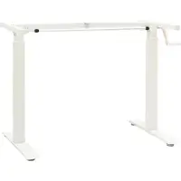 vidaXL Bureau Wit en Natuurlijk 120 x 60 cm Massief Eikenhout