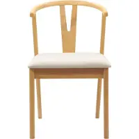 vidaXL Eetkamerstoel 2 st Massief Rubberhout Natuurlijk en Licht