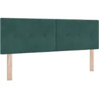 vidaXL Hoofdbord Donkergroen 144 cm Fluweel