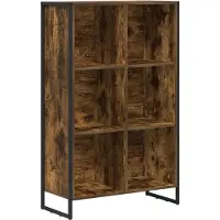vidaXL Boekenkast 99,5 x 30 x 108,5 cm Bewerkt hout Rook Eik