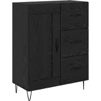 vidaXL Highboard 2 pcs Zwart Eiken 69,5 x 34 x 180 cm