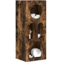 vidaXL Dressoir ELST, gerookt eikenfineer, 40 x 35 x 100,5 cm, houtvezelplaat