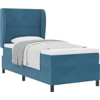 vidaXL Boxspring bed met hoofdeinde Donkerblauw 200 x 90 cm Fluweel