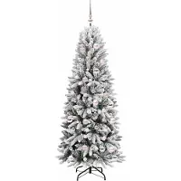 vidaXL Kunstkerstboom Wit 180 cm PVC en plastic en staal en PE