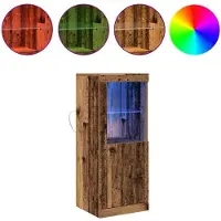 vidaXL LED Dressoir Bruin 41 x 37 x 100 cm Bewerkt hout