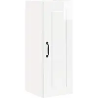 vidaXL Wandkast PORTO Hoogglans wit 30 x 31 x 80 cm Bewerkt hout