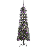 vidaXL Kunstkerstboom met 150 LED Groen 150 cm PVC en Plastic en Staal