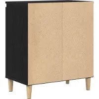 vidaXL Dressoir Zwart Eiken 60 x 35 x 70 cm Bewerkt hout