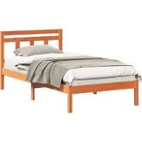 vidaXL Bedframe Bruin 90 x 200 cm Massief grenenhout
