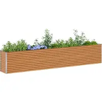 vidaXL Verhoogde plantenbak Lichtbruin 390 x 50 x 68 cm