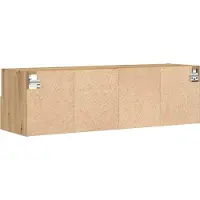 vidaXL TV Wandkast 2 st artisanaal eikenkleurig Bewerkt hout