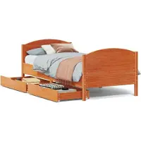 vidaXL Bedframe zonder matras massief grenenhout wasbruin 90x200 cm