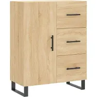 vidaXL Dressoir 69,5x34x90 cm bewerkt hout sonoma eikenkleurig