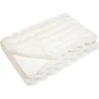 vidaXL Antislip deken van imitatie konijnenbont Olite Wit 220 x 240 cm
