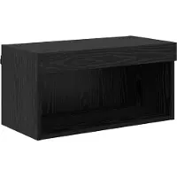 vidaXL TV Kast 8 st Zwart Eiken Glas