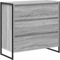 vidaXL Dressoir, grijze Sonoma-kleur, 79 x 36 x 75,5 cm, houtvezel