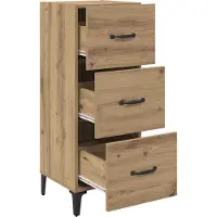 vidaXL Dressoir Artisan-Eikenhout, 34,5 x 34 x 90 cm, houtvezel