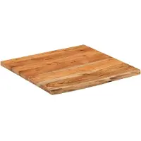 vidaXL Bureaublad vierkant natuurlijke rand 80x80x3,8 cm acaciahout