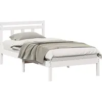 vidaXL Bedframe Wit 90 x 190 cm Massief grenenhout