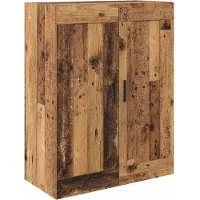 vidaXL Highboard 2 st Oudhout 69,5 x 34 x 180 cm Bewerkt hout