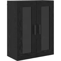 vidaXL Highboard 2 st Zwart Eiken 69,5 x 34 x 180 cm Bewerkt hout