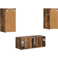 vidaXL Tv-meubelset 2 st Rook Eiken Bewerkt hout