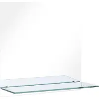 vidaXL Wandspiegel met schap 60x60 cm gehard glas